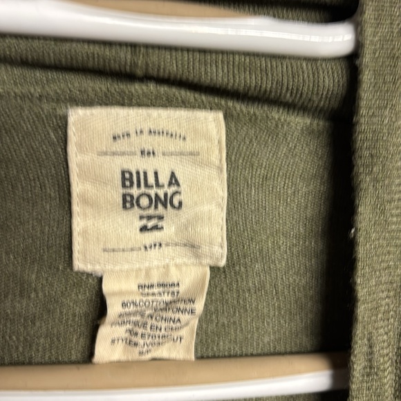 Billabong Women’s Open Front Cardigan Sweater Green Size Small - Picture 2 of 6